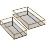 Casa Selección Kovinski dekorativni pladnji v kompletu 2 ks 14x24 cm – Cene