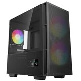 DeepCool Računalniško ohišje CH360 Digital, Micro-ATX, ARGB, LCD, kaljeno steklo, črno | Shoptok.si