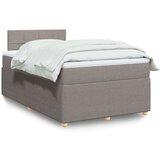 vidaXL Box spring postelja z vzmetnico taupe 120x190 cm blago, (21309875) | Shoptok.si