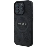 originalni ovitek GUHMP16LG4GFRK za iphone 16 pro - magsafe - pu leather - črn