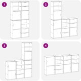  Bočni ormarići 4 kom ODDA bijeli 40x24x79 cm puno drvo bor | shoptok.hr