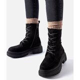Gemre Black ankle boots workers hiking boots on a massive sole Riel | Shoptok.si
