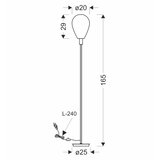  podna lampa denso 1xG9/5W/230V crni hrom | Eponuda.com