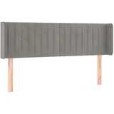  Uzglavlje s ušima svjetlosivo 147x16x78/88 cm baršunasto | shoptok.hr