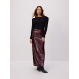 Reserved Maxi suknja sa šljokicama - boja kestena | shoptok.hr