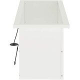  Vrtna posuda za sadnju s LED svjetlom 2 kom. Bijela - Bijela 30 x 80 x 30 cm 2 | shoptok.hr