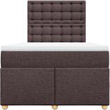  Krevet box spring s madracem tamnosmeđi 120 x 190 cm od tkanine | shoptok.hr