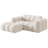 Cosmopolitan Design Krem kutna garnitura od šenila (s lijevim kutom/s ležaljkom) Treno – | shoptok.hr