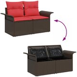  Sjedeća garnitura za vrt 8 pcs Bež i Crvena poliratan | shoptok.hr