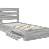 vidaXL konstrukcija postelje siva sonoma 100 x 200 cm konstruiran les, (5000113632) | Shoptok.si