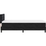 vidaXL Box Spring Krevet s Madracem Crni 90x200 cm Baršun | shoptok.hr