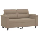  2-dijelni set sofa s jastucima smeđesivi od mikrovlakana | shoptok.hr