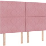  LED vzglavje z LED lučmi Geometrični Roza 160 cm Žamet, (5000043893) | Shoptok.si