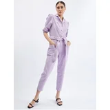 Orsay Purple Denim Overall - Women