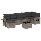  8-dijelni set vrtnih sofa od poliratana s jastucima sivi | shoptok.hr