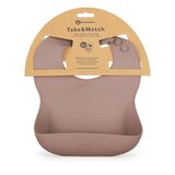 Petite&Mars Silikonski slinček 6 m+ Take&Match, Velvet Latte | Shoptok.si