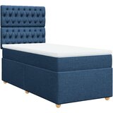  Krevet s oprugama i madracem plavi 100 x 200 cm od tkanine | shoptok.hr