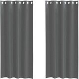 Voile zavjese s ušicama 2 kom tamnosive 140x225 cm | Shoptok.si