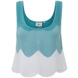 PepeJeans Top z naramnicami 'GALEA' turkizna / cijansko modra / bela Cene