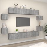 The Living Store Komplet TV omaric 8-delni siv sonoma konstruiran les - Komplet TV Omaric, (21374125) Cene