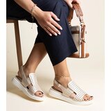 Gemre Golden sandals with openwork upper Imogne | ePonuda.com