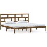 Furnova Posteljni okvir medeno rjav iz borovine 200x200 cm, (21940997) | Shoptok.si