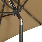  Vrtni suncobran LED smeđesivi 200 x 211 cm aluminijski | shoptok.hr