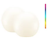 LED 20cm M RGBW set 2 zunanje solarno baterijsko okroglo dekorativno svetilo