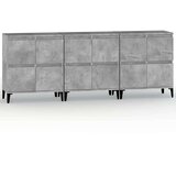 vidaXL Komode 3 kom siva boja betona 60x35x70 cm od konstruiranog drva | shoptok.hr