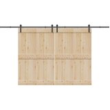  Komplet opreme za drsna vrata 400 cm jeklo črne barve, (22046881) | Shoptok.si