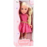  Lutka za igru s ružičastom haljinom, konjski rep, plava kosa - 46 cm | shoptok.hr