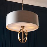  Endon 95211 - Luster na lancu 5xE27/10W/230V prečnik 70 cm siva/mesing | Eponuda.com
