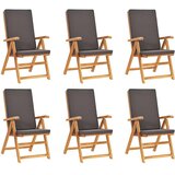  7-dijelni vrtni blagovaonski set sa sivim jastucima od tikovine | shoptok.hr