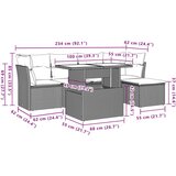  6-dijelni set vrtnih sofa od poliratana s jastucima sivi | shoptok.hr