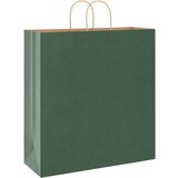  Papirnate vrećice 250 kom s ručkama zelene 45x17x48 cm | shoptok.hr