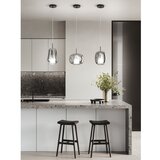  Ondaluce - Visilica na sajli THELMA 1xE27/15W/230V Ø 19,5 cm crna/dimljeno-siva | Eponuda.com