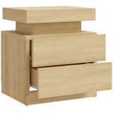 vidaXL Nočna omarica sonoma hrast 45x35x52 cm iverna plošča | Shoptok.si