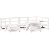  7-dijelni set vrtnih sofa bijeli od masivne borovine | shoptok.hr