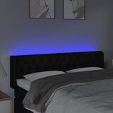  LED uzglavlje crno 163x16x78/88 cm od tkanine | shoptok.hr