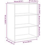 vidaXL Komoda boja hrasta sonome 70x41x93 cm konstruirano drvo | shoptok.hr