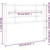  Metalno zamjensko uzglavlje crno 107 cm | shoptok.hr