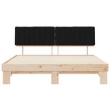  Krevetni okvir s tapiciranim uzglavljem Crna 180 x 200 cm | shoptok.hr