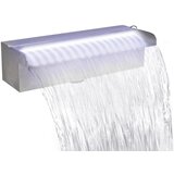 vidaXL Pravokotna fontana za bazen LED slap nerjaveče jeklo 30 cm Cene