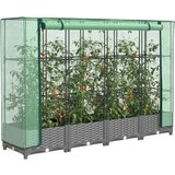  Povišena gredica s pokrovom za staklenik 160 x 40 x 123 cm | shoptok.hr