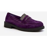 Kesi Women's Embellished Purple Loafers by Dananei Cene