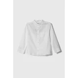 Abercrombie & Fitch Otroška bombažna srajca bela barva