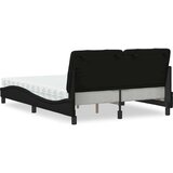 vidaXL Krevet s madracem crni 140x200 cm od tkanine | shoptok.hr