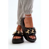 Boto Women's Foam Flip Flops With Decorations On Thick Sole Black Bremavia | Shoptok.si