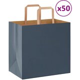 vidaXL Papirnate vrećice 50 kom s ručkama plave 26x17x25 cm Cijene