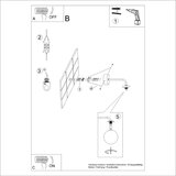 Nice Lamps Crno-bijela zidna lampa Beam – | shoptok.hr